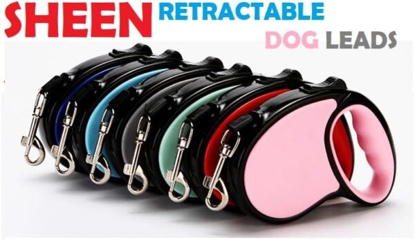 Retractable Dog Lead 360°Tangle-Free - Extendable Dog Lead 5M/16FT Smooth & Durable-Anti-Slip Handle Grip with Strong Nylon Tape -One-Handed Brake Easy To Use for Small Medium Dogs (GREY, 5 METER) - Image 6