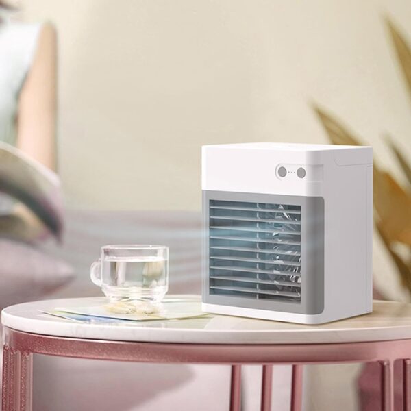 Tabletop Cooler Fan, Air Portable Cooling Fan, Portable Cooler Bedroom, Home Cooling Fan With Mist Camping Air Adjustable Speed Compact Evaporative Quiet Misting Fan for Home - Image 4