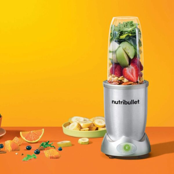 nutribullet 1200 8 Piece Set - 1200W Extraction - Blends Frozen Fruit, Nuts & Ice - Includes 1x 900ml Insulated Steel Cup, 1x 900ml Colossal Cup, 2x Handled Rings & 2 Lids - Blender & Smoothie Maker - Image 7