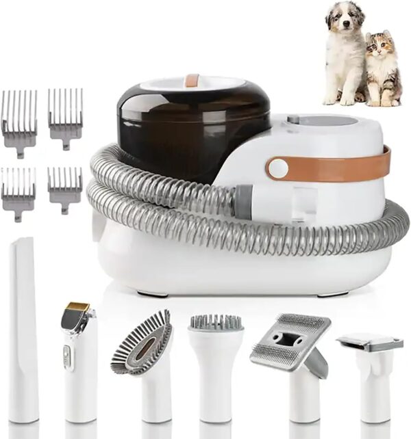 Dog Grooming Vacuum, 450W Low Noise Dog Grooming Kit with 6 Pet Hair Remover Tools And 2.5L Large Dust Cup, 11KPa Powerful Suction Ultra Quiet Safe for Cats Dogs Shedding Grooming - Image 2