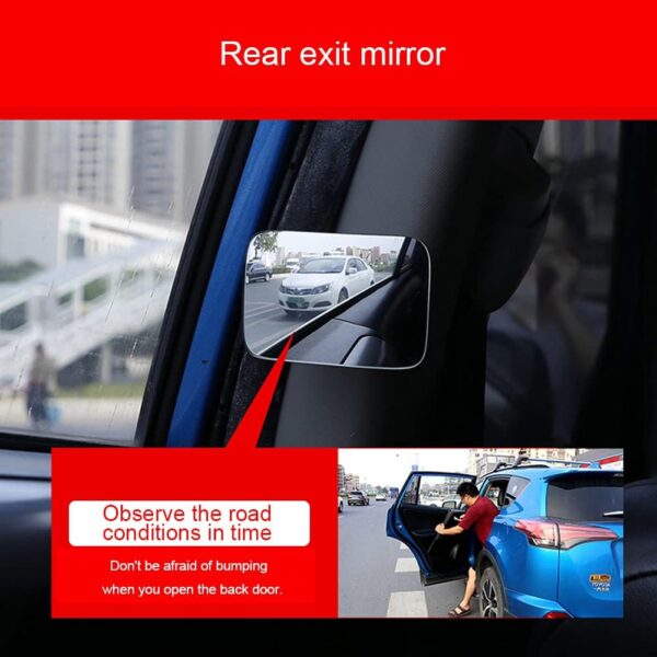 Blind Spot Mirror,MoreChioce 360° Rotating Convex Rearview Mirror Wide Angle Side View Mirror Lens Mirror Car Door Mirrors Rear View Mirror for Vehicles Passenger Cars Truck SUVs,First Row - Image 4