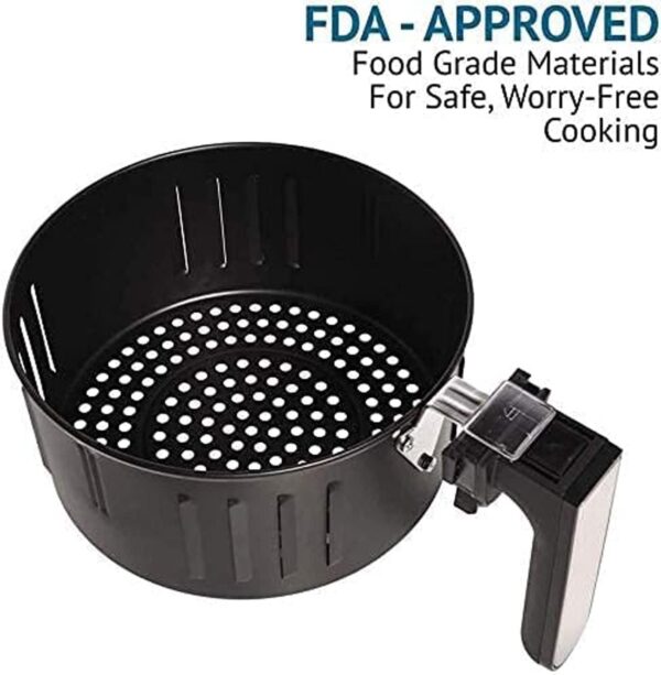 Air Fryer,LCD Digital Touch Screen 5 QT Electric Hot Oven Oilless Cooker,Temperature Control,Nonstick Detachable Basket - Image 7