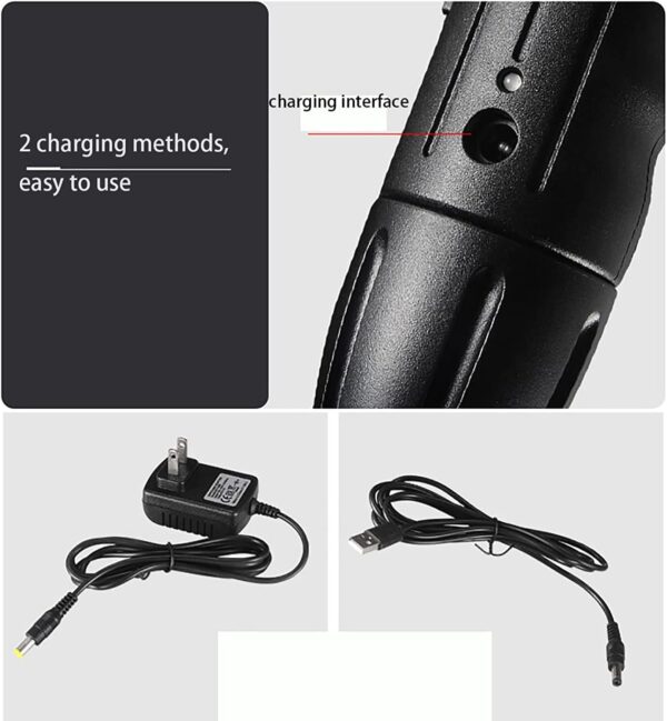 Electric Lawn Mower for Patio Garden, Portable Stretchable Cordless Lawnmower with Battery and Charger,Cordless Battery Powered Lawn Mower/Edger - Image 6