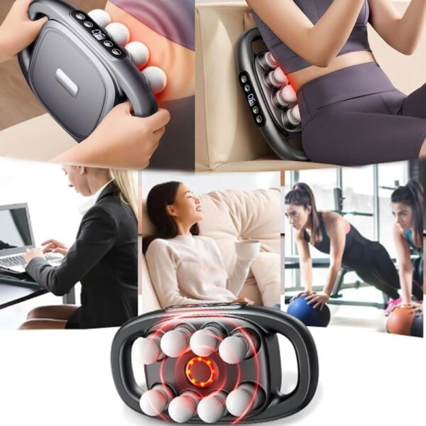 16-Drive 8-Head Massage Gun Set, 30 Levels Deep Tissue Percussion for Full Body Pain Relief - Adjustable Modes for Back/Shoulders/Legs - Image 10