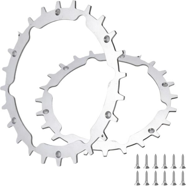 Stainless Steel Robot Lawnmower Spikes for Gardena Sileno City 250 + 500 +(2Pcs Traction Wheel, 14Pcs Screws) - Image 2