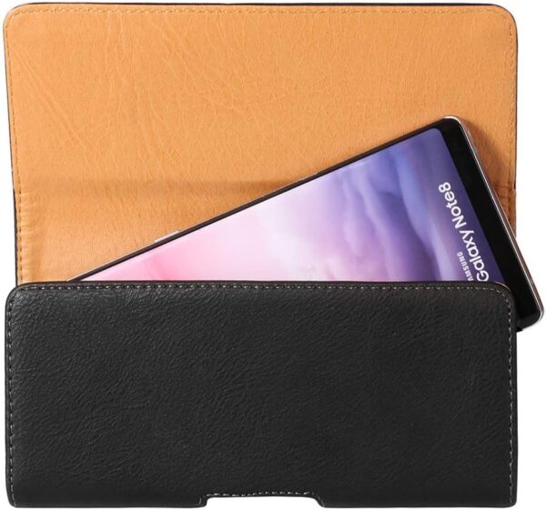 Extra Large Cell Phone Belt Clip Holster Case PU Leather Pouch Holder for Motorola Moto G Stylus 5G 2024 2022 G Play 2023, G Stylus 5G 2022 2021, Galaxy A14 A06 A05, BLU G93 G73 G63 F91 5G, LG Stylo 6 - Image 3