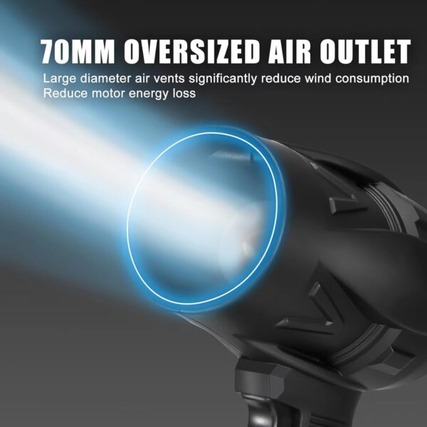 Small Cordless Leaf Blower,130000RPM Handheld Electric Dust Blower, Mini Jet Dry Blower Fan with 2 Battery,for Computer Keyboard,Outdoors,Car,Home - Image 3