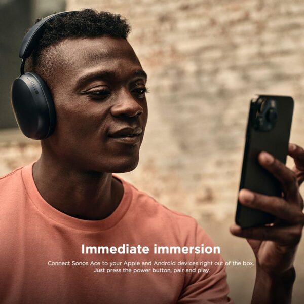Sonos Ace - Noise Cancelling Wireless Bluetooth Headphones - Up to 30 hours battery life - Spatial Audio - Dynamic Head Tracking - Black - Image 6