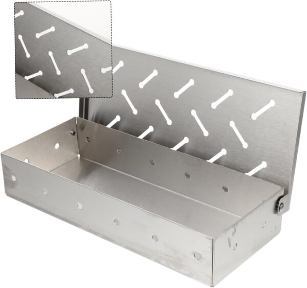 VANZACK Grill Outdoor Smoking Barbecue Accessory Barbecue Smoker Box Large Capacity Grill Smoker Box Wood Chips for Bbq - Image 4