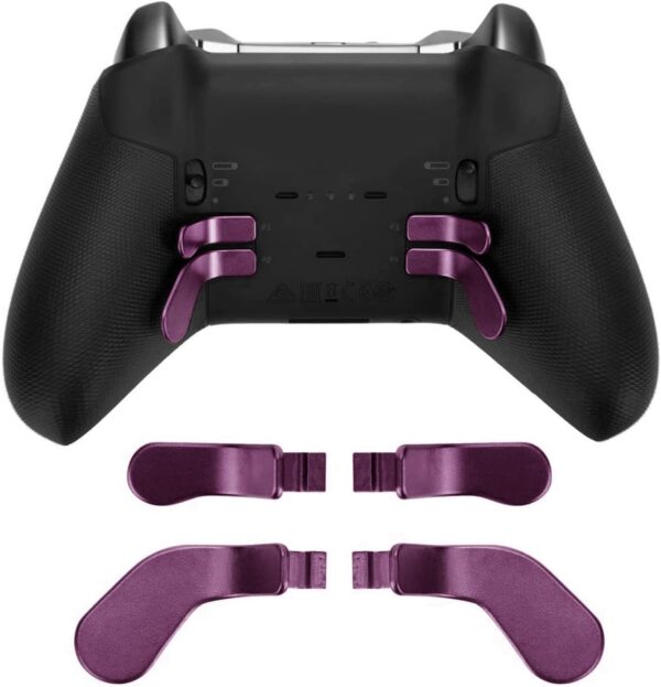 For Xbox One Elite Controller Series 2 Model 1797 Controller Metal Replacement Parts, Including 4pcs Trigger Controller Paddles Stainless Steel Material(Purple) - Image 5
