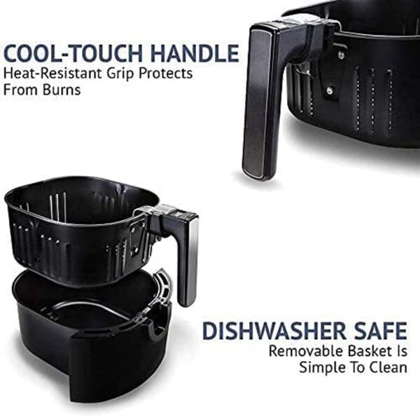 Air Fryer,LCD Digital Touch Screen 5 QT Electric Hot Oven Oilless Cooker,Temperature Control,Nonstick Detachable Basket - Image 5