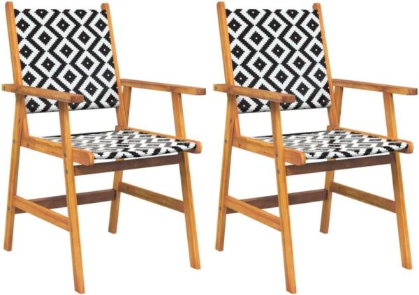 Outdoor Outdoor Furniture Sets,3 Piece Garden Dining Set Solid Wood Acacia - Image 4
