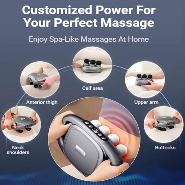 16-Drive 8-Head Massage Gun Set, 30 Levels Deep Tissue Percussion for Full Body Pain Relief - Adjustable Modes for Back/Shoulders/Legs - Image 7