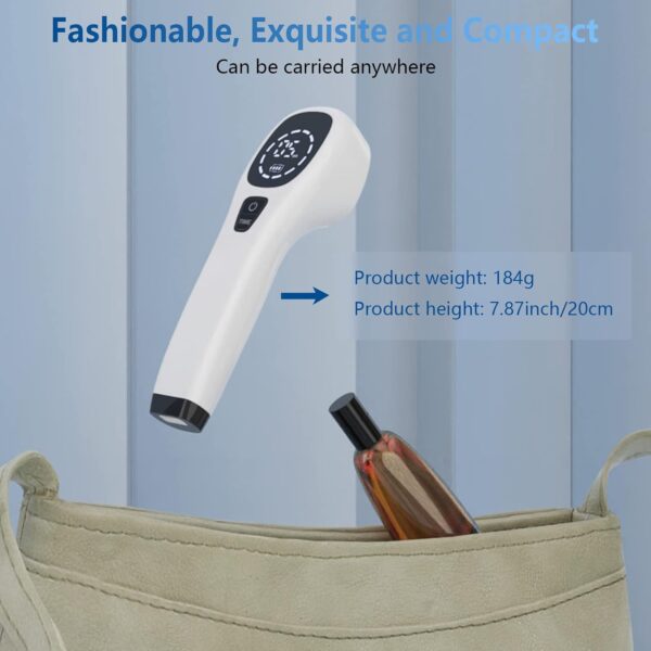 iKeener Red Light Therapy Device,FDA Cleared Handheld Cold Laser Therapy Device,Infrared Light Therapy Pain Relief Device for Joint and Muscle,Knee,Shoulder,Back,Neck Reliever(2x808nm,12x650nm)(White) - Image 7