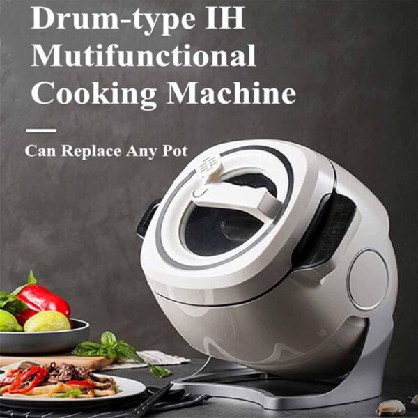 6L Intelligent Cooking Machine - Non-Stick Pan Automatic Cooker | 360° Rotating Design & 3D All-round Heating | 3 Gears Fire Adjustment | Smart Touch Screen | Perfect for Home Restaurant | - Image 4