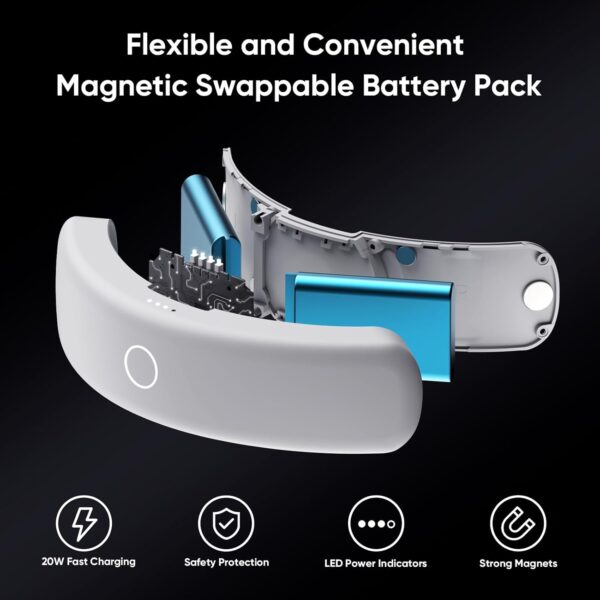 Sonicgrace S3 Pro Battery Head Strap for Meta Quest 3 and Quest 3S, 20W Fast Charging with Magnetic Battery Pack, Comfort VR Strap Replacement Accessories - Image 6