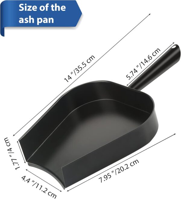 Ash Pan for Big Green Egg, Stainless Steel Ash Tool Kit Ash Tool Poker Rake Set for Big Green Egg Large, for Kamado Joe, for Charcoal Smoker Wood Burning Stove - Image 4