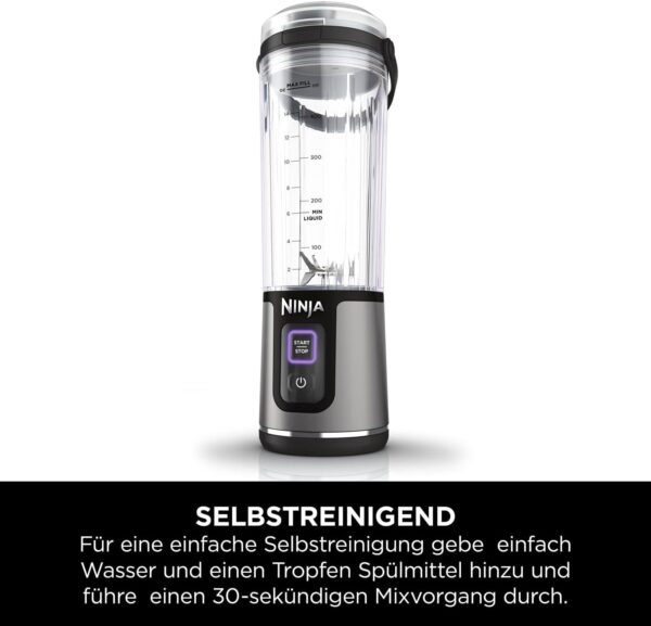 Ninja Blast BC151EUBK Portable Blender/Blender/Smoothie Maker, 530 ml Cup, Leak-proof Lid, Powerful Mini Stand Mixer, Wireless & Rechargeable, Crushes Ice & Fruit, Black - Image 9
