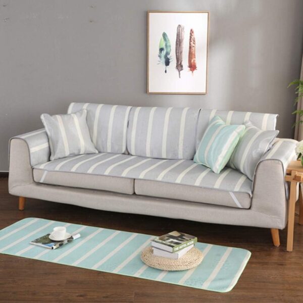 Summer Sofa furniture protector for pets kids,Anti-slip Sectional sofa throw cover pad Grid Sofa cover Sofa slipcover For l U shaped sofa For all season-1 piece-E 31x47inch(80x120cm) - Image 2