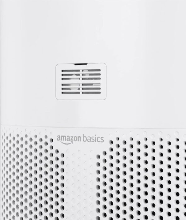 Amazon Basics Air Purifier for Home Bedroom (48m²) with True HEPA Acivated Air Filter & Intelligent Air quality sensor, UK plug, White - Image 4
