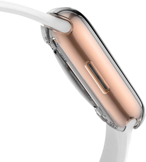 [2-Pack] Piuellia Transparent Case Compatible for Apple Watch Series 9 (Released in 2023) Series 8 Series 7 41mm Screen Protector, Soft TPU Anti-Drop HD Clear Overall Protective Cover for iWatch - Image 9