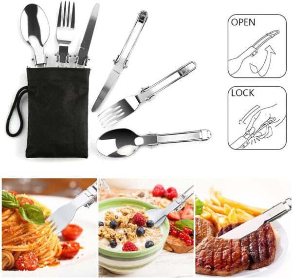 aiGear Camping Cookware Kit/12 in 1 Outdoor Camping Cooking Set | Portable Lightweight Aluminum | for 1 to 2 People Outdoor Camping Hiking Picnic - Image 8