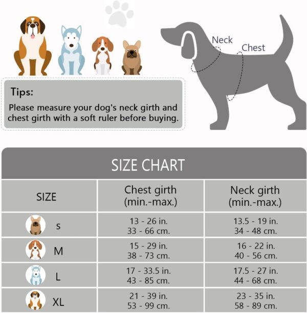 Dog Harness, Dog Harness for Small Medium Large Dogs No Pull Adjustable Padded Reflective Harness with Handle for Walking Training - Image 7