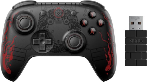 8Bitdo Ultimate 2C Wireless Controller for Windows PC and Android, with Hall Effect Joysticks and Hall Triggers, 1000Hz Polling Rate, and Remappable L4/R4 Bumpers - Black Myth: Wukong - Image 2