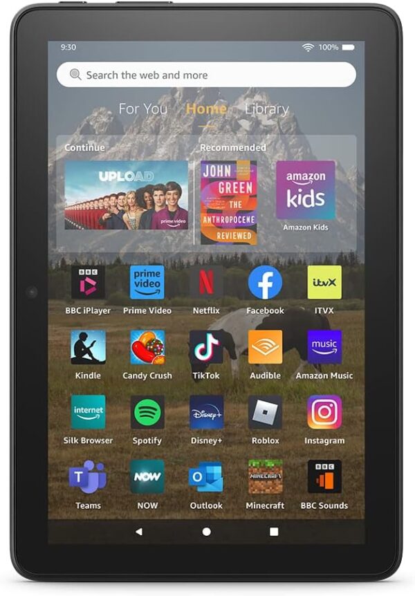 Amazon Fire HD 8 tablet | 8-inch HD display, 32 GB, 30% faster processor, designed for portable entertainment, 2022 release, with ads, Black - Image 3