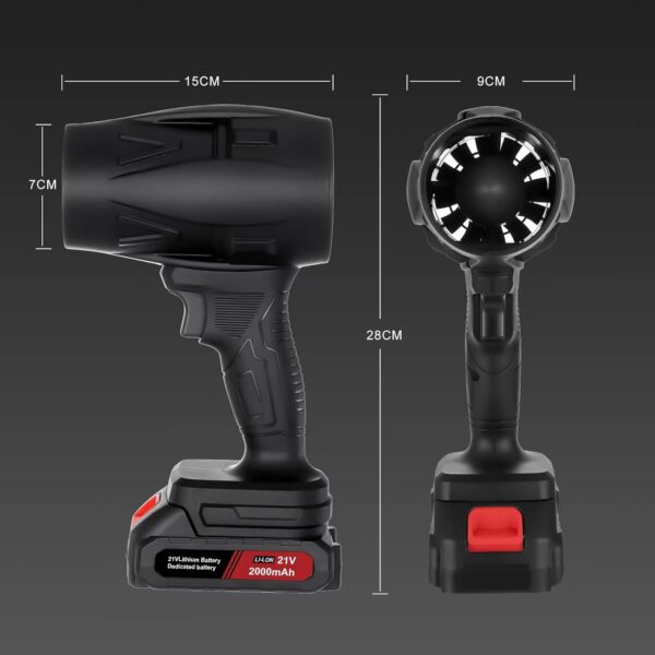 Small Cordless Leaf Blower,130000RPM Handheld Electric Dust Blower, Mini Jet Dry Blower Fan with 2 Battery,for Computer Keyboard,Outdoors,Car,Home - Image 6