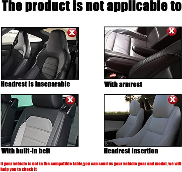 JNNJ 9 Piece Seat Protector for Car Seats, Front Seat Covers with Matching Back Seats Cover for Cars, Auto Interior Accessories Front Seat Protector, Universal Seats Cover for Most Cars(Grey) - Image 7