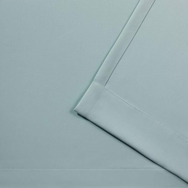 Exclusive Home Curtains Sateen Woven Blackout Grommet Top Panel Pair, Seafoam, 52x84, 2 Piece - Image 5