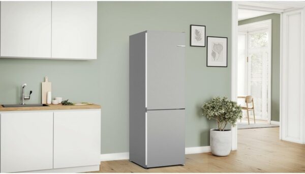 Bosch KGN362LBF Series 4 Fridge Freezer 186 x 60 cm 218 L Fridge + 103 L Freezer Stainless Steel Look NoFrost VitaFresh XXL for Extended Freshness - Image 4