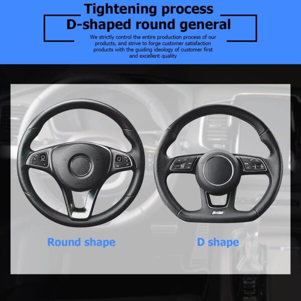 Car Steering Wheel Cover, Universal Microfiber Leather Auto Steering Wheel Protector, Anti-Slip Steering Wheel Vehicle Interior Accessories for Cars, SUVs, Trucks and Vans (Red) - Image 7