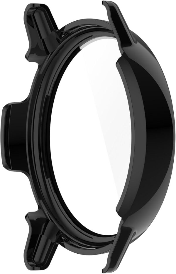Full Coverage Case with Screen Protector Compatible with Garmin Vivoactive 5, Disscool Ultra-Thin Hard PC and Real Glass Replace Protective Case Cover Compatible with GarminActive5(Black) - Image 4