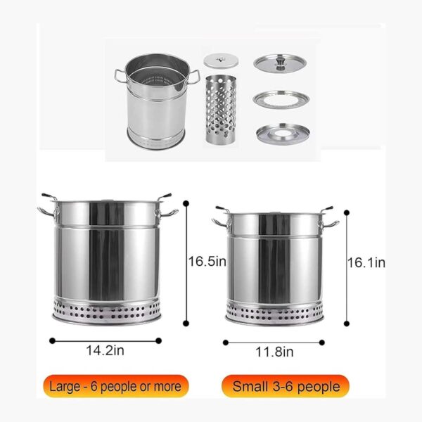 Vertical Barbeque Hanging Stove Smoker Charcoal Barrel BBQ Grill Vertical Barbeque Hanging Stove Stainless Steel BBQ Grill Mesh Barrel Rolling Grilling Basket Barbecue Rack,20PCS,Double Laye - Image 3