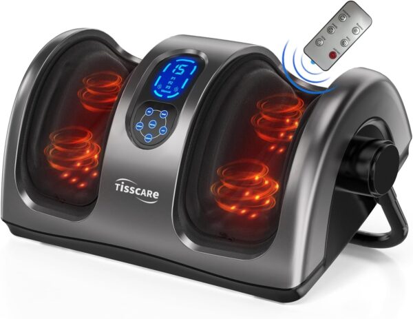 TISSCARE Shiatsu Foot Massager with Heat Foot Massager for Plantar Fasciitis, Neuropathy, Circulation and Pain Relief, Massage Feet/Leg/Calf/Ankle at Home/Office, Gift for Men and Women - Image 2