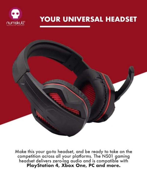 Numskull Multi Format Gaming Headset with Microphone, Made for PS5, Xbox Series X & S, PS4, Xbox One, PC - Image 3