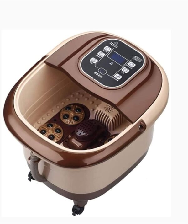 Foot Bath Spa Massager with Heat Bubbles, Heated Foot Spa with Motorized Shiatsu Massage Rollers, Foot Care Pedicure spa Machine with Time & Temperature Control, Home Use, Pain and Stress Relief - Image 2