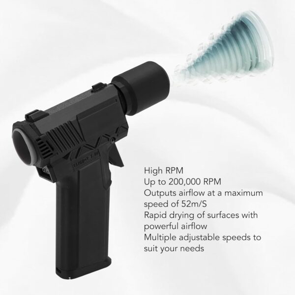 Cuifati Jet Fan Mini Blower, 200000RPM Multifunctional Efficient Electric Air Duster, Type C QC15W Fast Charge, Adjustable Speed, Portable Rechargeable Jet Blower for Cleaning - Image 8