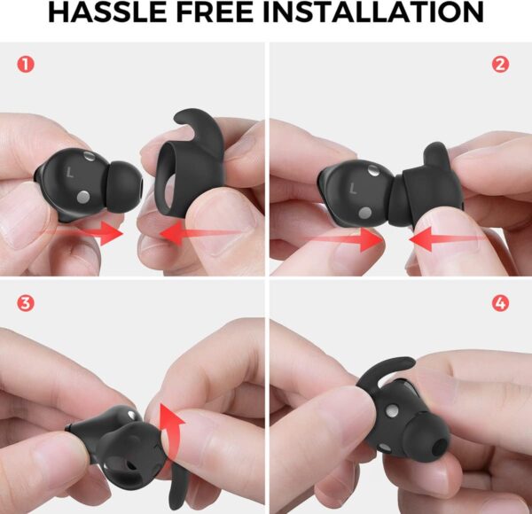Aiivioll Anti-Slip Earbuds Earhooks Compatible with Beats Studio Buds, 5 Pairs of Earhooks Non-Slip Earbuds Sleeves Silicone Earhook Accessories [Not Fitting Cases] - Image 5