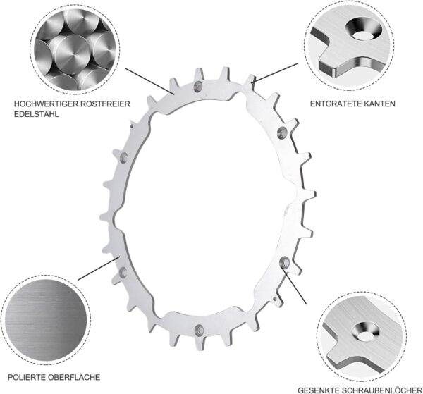 Stainless Steel Robot Lawnmower Spikes for Gardena Sileno City 250 + 500 +(2Pcs Traction Wheel, 14Pcs Screws) - Image 3