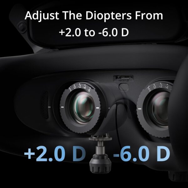DJI Goggles 3, FPV Goggles with Stunning Micro-OLED Screens, Immersive Flight Experience, O4 HD Video Transmission, Adjustable Diopters, Wireless Streaming, Drone Goggles with Real View PiP - Image 6