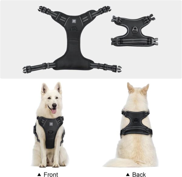 Dog Harness, Dog Harness for Small Medium Large Dogs No Pull Adjustable Padded Reflective Harness with Handle for Walking Training - Image 9