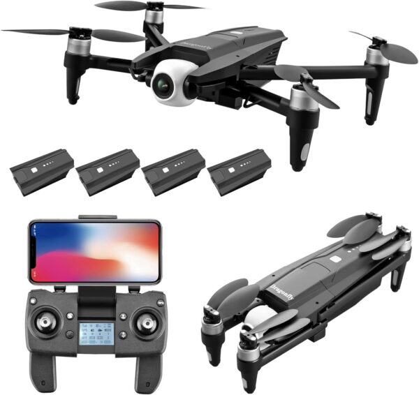 Drones with cameras are for beginners With 6k Three-axis Gimbal Camera,folding Aircraft Uav With Aerial Photography Ultra-long Battery Life Gps Positioning Brushless Motor Anti-shake,gps Qua - Image 2