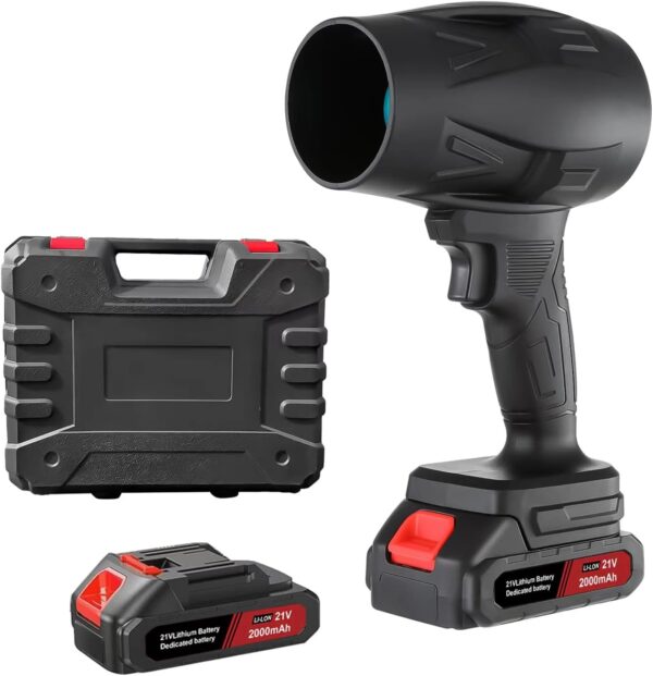 Small Cordless Leaf Blower,130000RPM Handheld Electric Dust Blower, Mini Jet Dry Blower Fan with 2 Battery,for Computer Keyboard,Outdoors,Car,Home - Image 2