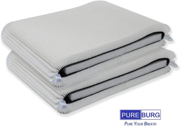 PUREBURG Replacement Filters Compatible with BLUEAIR Blue Max 3250 auto & 3250i Air Purifiers, 2-Pack H13 HEPA Activated carbon 2-IN-1 - Image 6