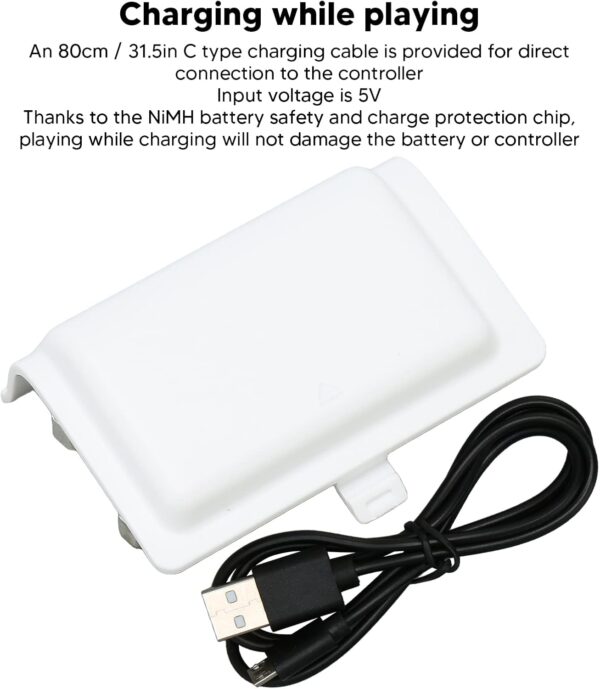 Rechargeable Controller Battery Pack for Xbox One S X Elite Controller, for Xbox One S X Elite Controller Battery Pack, Replacement for Xbox One S X Elite Battery - Image 4