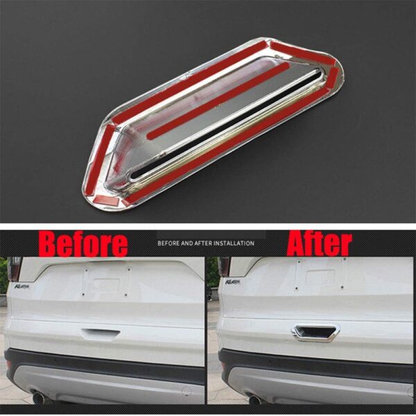 Car Tailgate Handle Bowl Cover, Chrome Rear Boot Door Bezel Trim Replacement Sticker for Ford Kuga Escape 2013 2014 2015 2016 2017 External Decoration Accessories Car-Styling - Image 3