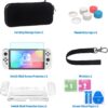 Teyomi Carrying Case Compatible with Nintendo Switch OLED Model 2021, Nintendo Switch Accessory Bundle with Case, Protective Film, Transparent Case for Nintendo Switch OLED, Case for Joy-Con Handle - Image 4